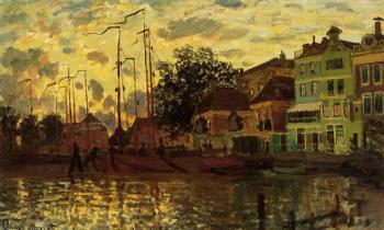 尅勞德 莫奈 The Dike at Zaandam, Evening